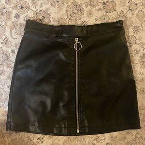 Forever 21 Black Faux Leather Mini Skirt